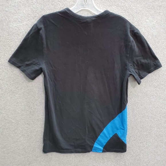 Champion‎ Men T-Shirt Small Black Big logo Graphic Short Sleeve Crew Neck Tee - Picture 5 of 7